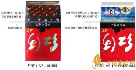 2018世界杯版云产烟新装上市 五种规格世界杯对比图