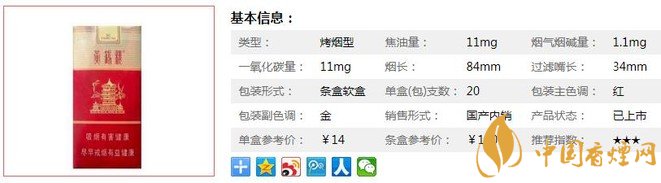 黄鹤楼软雪之景价格及图片 中低档香烟的口粮之选！